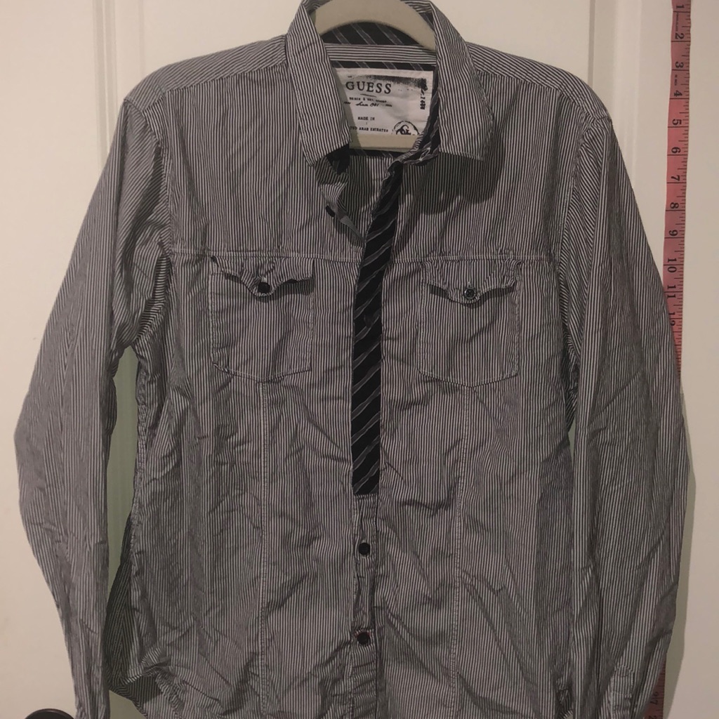 Guess Thin Striped Button Down
